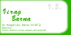 virag barna business card